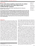 Cover page: Planar cell polarity signaling components are a direct target of β-amyloid–associated degeneration of glutamatergic synapses