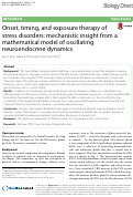 Cover page: Onset, Timing, and Exposure Therapy of Stress Disorders: Mechanistic Insight from a Mathematical Model of Oscillating Neuroendocrine Dynamics