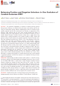 Cover page: Balancing Positive and Negative Selection: In Vivo Evolution of Candida lusitaniae MRR1