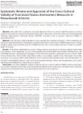 Cover page: Systematic Review and Appraisal of the Cross‐Cultural Validity of Functional Status Assessment Measures in Rheumatoid Arthritis