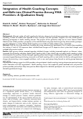 Cover page: Integration of Health Coaching Concepts and Skills into Clinical Practice Among VHA Providers: A Qualitative Study.