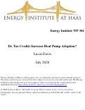 Cover page of Do Tax Credits Increase Heat Pump Adoption?