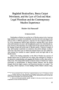 Cover page: Baghdad Booksellers, Basra Carpet Merchants, and the Law of God and Man: Legal Pluralism and the Contemporary Muslim Experience