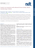 Cover page: Laxative use in patients with advanced chronic kidney disease transitioning to dialysis.