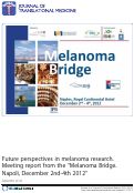Cover page: Future perspectives in melanoma research. Meeting report from the ¿Melanoma Bridge. Napoli, December 2nd-4th 2012¿