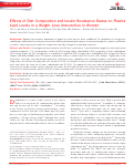 Cover page: Effects of Diet Composition and Insulin Resistance Status on Plasma Lipid Levels in a Weight Loss Intervention in Women