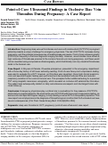 Cover page: Point-of-Care Ultrasound Findings in Occlusive Iliac Vein Thrombus During Pregnancy: A Case Report