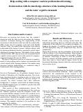 Cover page: Help-seeking with a computer coach in problem-based learning: Its interaction with the knowledge structure of the learning domain and the tasks’ cognitive demands