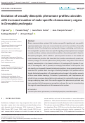 Cover page: Evolution of sexually dimorphic pheromone profiles coincides with increased number of male‐specific chemosensory organs in Drosophila prolongata