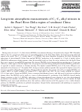 Cover page: Long-term atmospheric measurements of C1–C5 alkyl nitrates in the Pearl River Delta region of southeast China