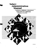 Cover page: Salary Administration Manual