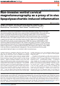 Cover page: Non-invasive ventral cervical magnetoneurography as a proxy of in vivo lipopolysaccharide-induced inflammation.