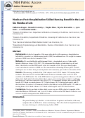 Cover page: Use of the Medicare Posthospitalization Skilled Nursing Benefit in the Last 6 Months of Life