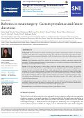 Cover page: Robotics in neurosurgery: Current prevalence and future directions.