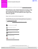 Cover page: The emission cost of international sourcing: using structural decomposition analysis to calculate the contribution of international sourcing to CO2-emission growth