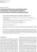 Cover page: Assessment of Polycyclic Aromatic Hydrocarbon Contamination of Breeding Pools Utilized by the Puerto Rican Crested Toad, Peltophryne lemur