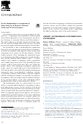 Cover page of On the Independence Assumption in Meta-analyses of Registry-Derived TCAR and TFCAS Outcomes