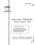 Cover page: NUCLEAR CHEMISTRY ANNUAL REPORT 1969