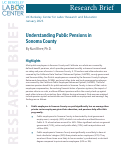 Cover page: Understanding Public Pensions in Sonoma County