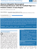 Cover page: Massive Idiopathic Nonsurgical Pneumoperitoneum with the Football Sign in a Preterm Infant: A Case Report