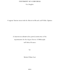 Cover page: Congress' Intersections with the Executive Branch and Public Opinion