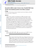 Cover page: Beyond the AMPA receptor: Diverse roles of SynDIG/PRRT brain-specific transmembrane proteins at excitatory synapses