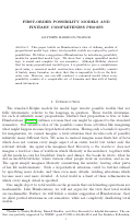 Cover page: First-order possibility models and finitary completeness proofs