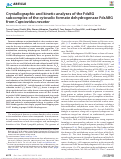 Cover page: Structure: Function Studies of the Cytosolic, Mo- and NAD+-Dependent Formate Dehydrogenase from Cupriavidus necator