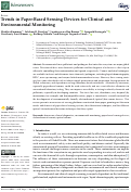 Cover page: Trends in Paper-Based Sensing Devices for Clinical and Environmental Monitoring