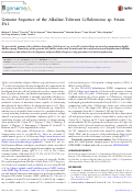 Cover page: Genome Sequence of the Alkaline-Tolerant Cellulomonas sp. Strain FA1