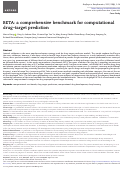 Cover page: BETA: a comprehensive benchmark for computational drug–target prediction