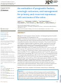 Cover page: An evaluation of prognostic factors, oncologic outcomes, and management for primary and recurrent squamous cell carcinoma of the vulva