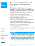 Cover page: A horizon scan of future threats and opportunities for pollinators and pollination