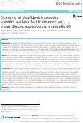 Cover page: Clustering of disulfide-rich peptides provides scaffolds for hit discovery by phage display: application to interleukin-23
