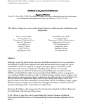 Cover page: The effects of single-sex versus coeducational schools on adolescent peer victimization and perpetration