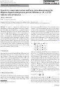 Cover page: Search for contact interactions and large extra dimensions in the dilepton channel using proton–proton collisions at s= 8 TeV with the ATLAS detector