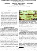 Cover page: Using Puzzle Video Games to Study Cognitive Processes in Human Insight and Creative Problem-Solving