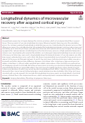 Cover page: Longitudinal dynamics of microvascular recovery after acquired cortical injury