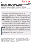 Cover page: A phase 2, open-label study of anti-inflammatory NE3107 in patients with dementias