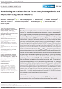 Cover page: Partitioning net carbon dioxide fluxes into photosynthesis and respiration using neural networks