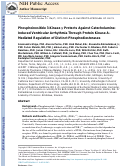 Cover page: Phosphoinositide 3-Kinase &amp;ggr; Protects Against Catecholamine-Induced Ventricular Arrhythmia Through Protein Kinase A–Mediated Regulation of Distinct Phosphodiesterases