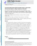 Cover page: Low serum brain-derived neurotrophic factor is associated with suicidal ideation in major depressive disorder