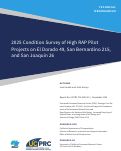 Cover page of 2025 Condition Survey of High RAP Pilot Projects on El Dorado 49, San Bernardino 215, and San Joaquin 26