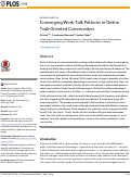 Cover page: Converging Work-Talk Patterns in Online Task-Oriented Communities