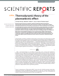 Cover page: Thermodynamic theory of the plasmoelectric effect.