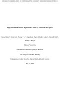 Cover page of Epigenetic Modulation of Reproductive Genes by Endocrine Disruptors