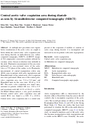 Cover page: Central aortic valve coaptation area during diastole as seen by 64-multidetector computed tomography (MDCT)