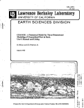 Cover page: CHANGE: A Numerical Model for Three-Dimensional Modelling of Channelized Flow in Rock. User's Manual and Listing