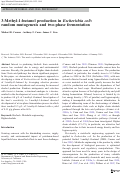 Cover page: 3-Methyl-1-butanol production in Escherichia coli: random mutagenesis and two-phase fermentation