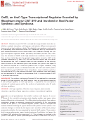 Cover page: OnfD, an AraC-Type Transcriptional Regulator Encoded by Rhizobium tropici CIAT 899 and Involved in Nod Factor Synthesis and Symbiosis.